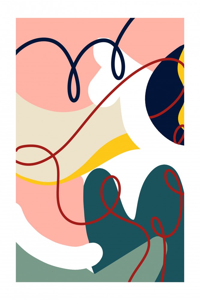 Farbiger abstrakter Fluss von Jilli Darling
