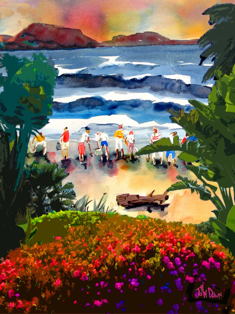 Tropisches Strandtreffen von John Dunn