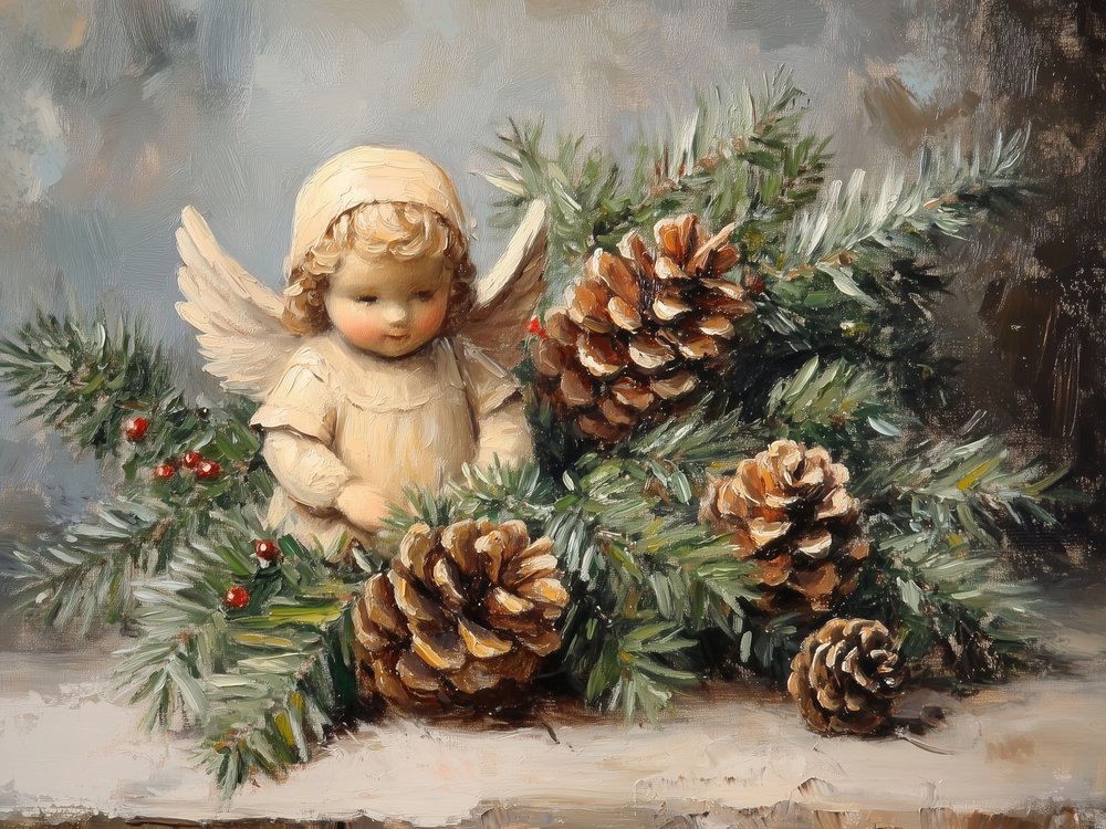 Weihnachtsengel Kiefernzapfen von Jolly and Dash