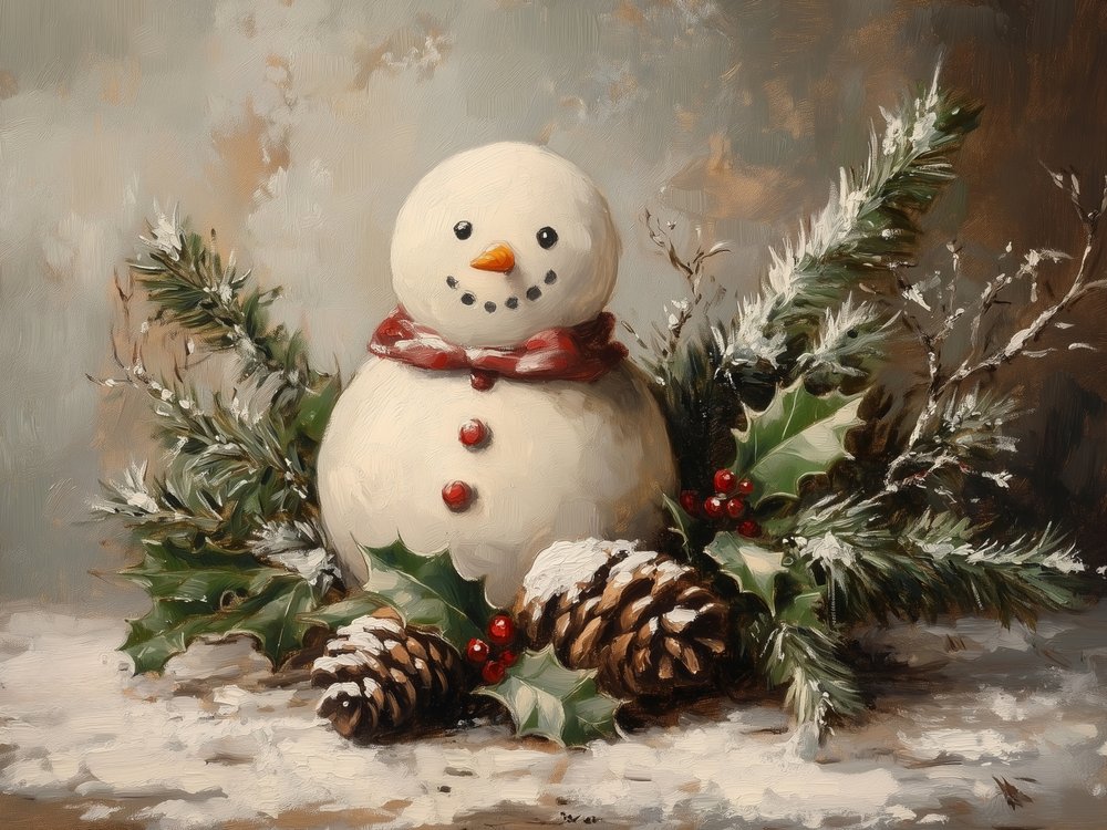 Gemütlicher Winter-Schneemann von Jolly and Dash