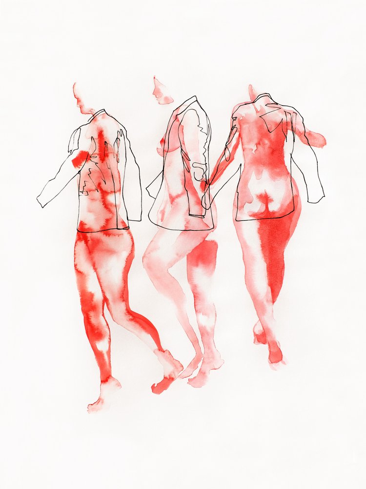 Abstrakte Rote Figuren von Joshua Hoskins