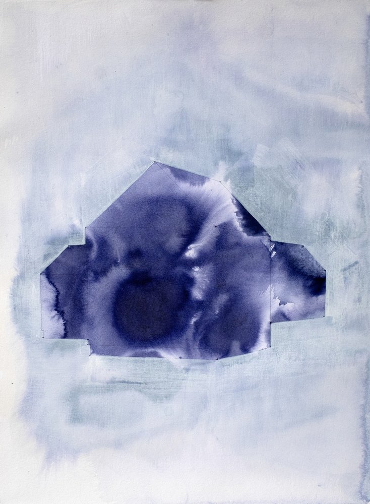 Indigo Haus Abstrakt von Joshua Hoskins