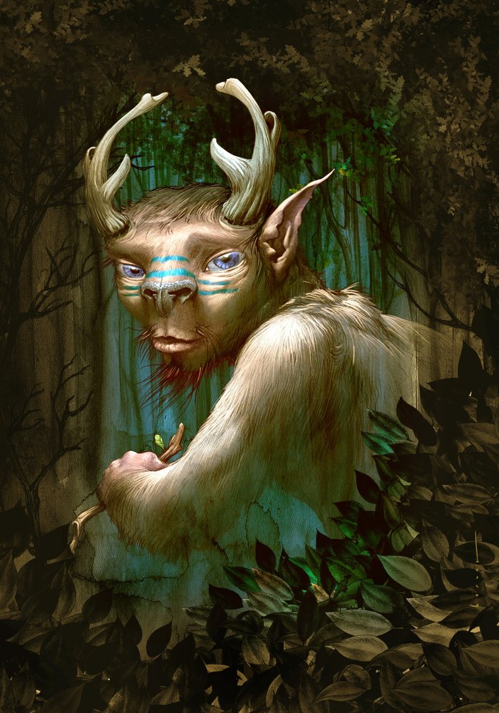 Faun im Verzauberten Wald von Juan Hernaz