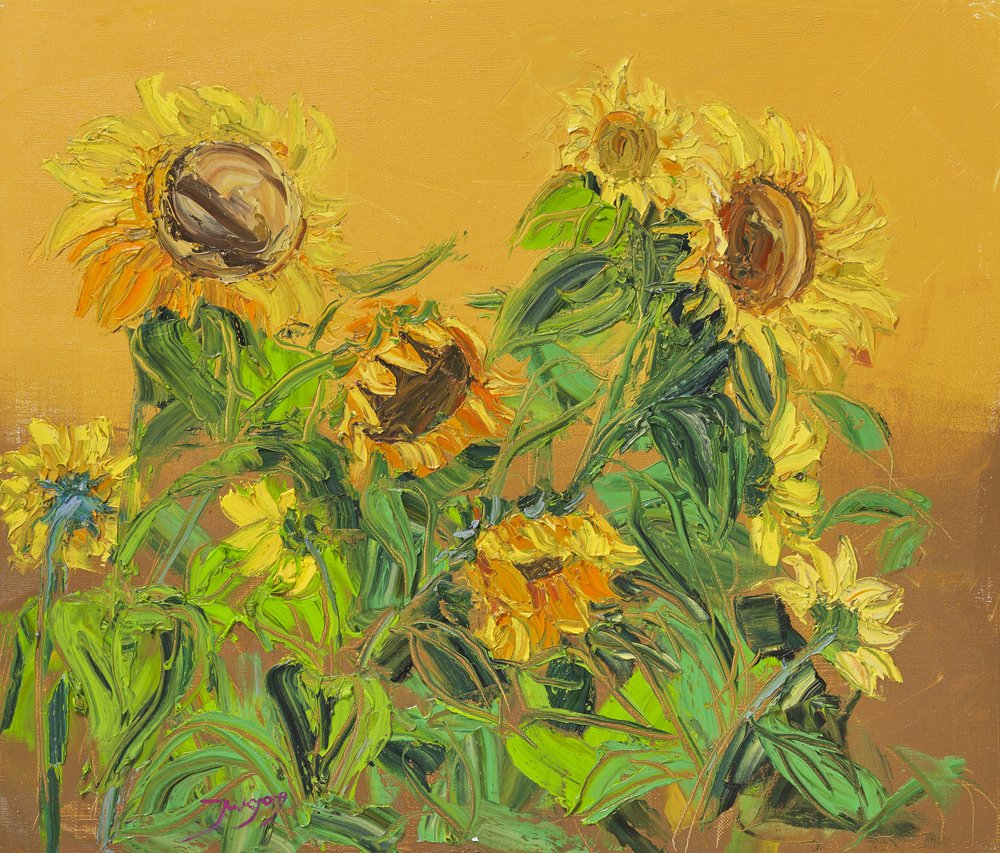 Goldene Sonnenblumen von Jukyong Park
