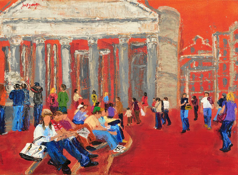 Rotes Stadtplatzleben von Jukyong Park