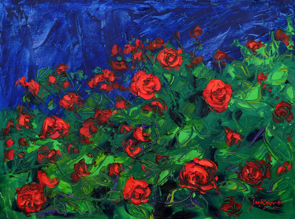 Lebendige rote Rosen von Jukyong Park