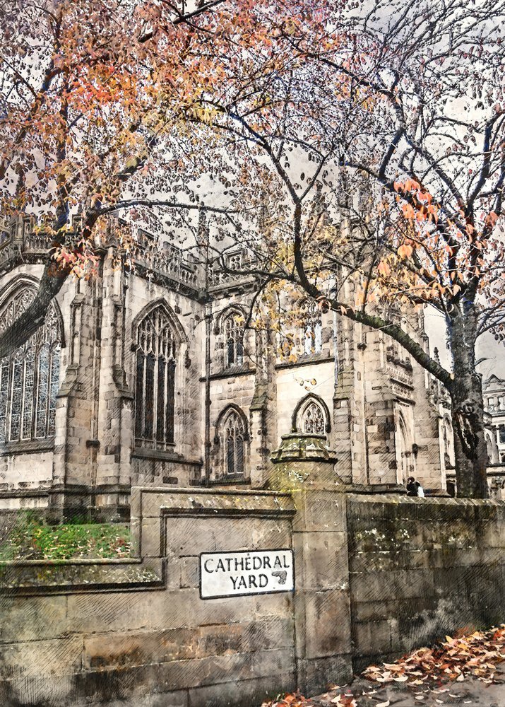 Herbstlicher Kathedralenhof von Justyna Jaszke