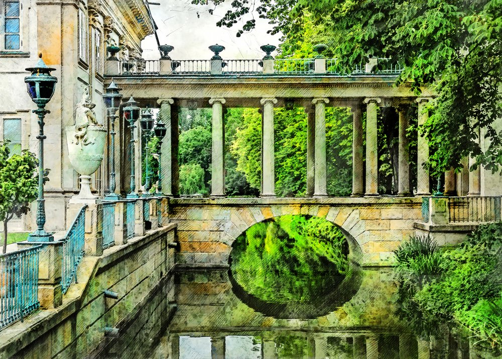 Klassische Gartenbrücke von Justyna Jaszke