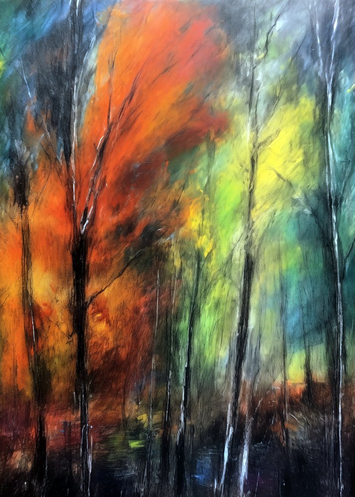 Bunter Herbstwald von Justyna Jaszke