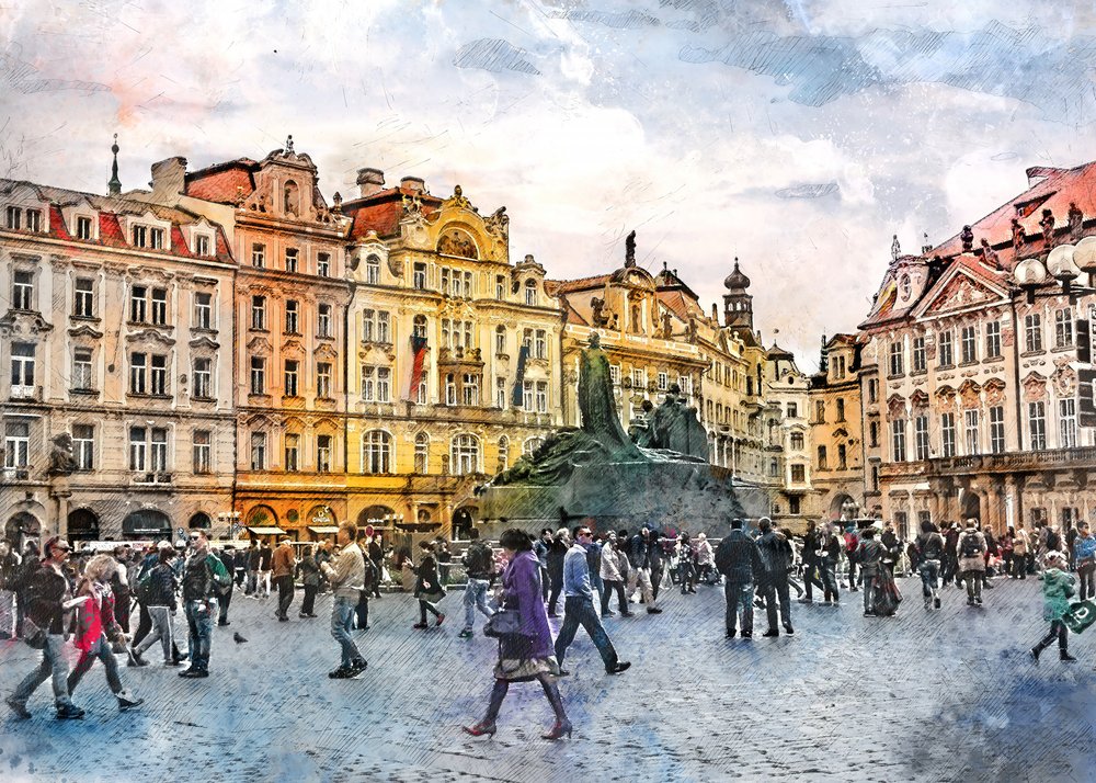Prager Altstadtplatz von Justyna Jaszke