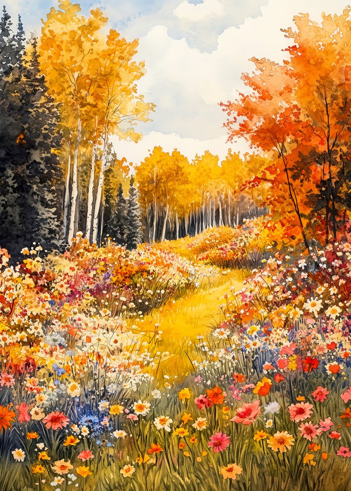 Sonniger Herbstweg von Justyna Jaszke