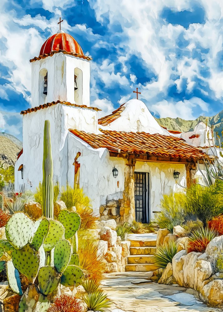 Ruhige Adobe-Mission von Justyna Jaszke
