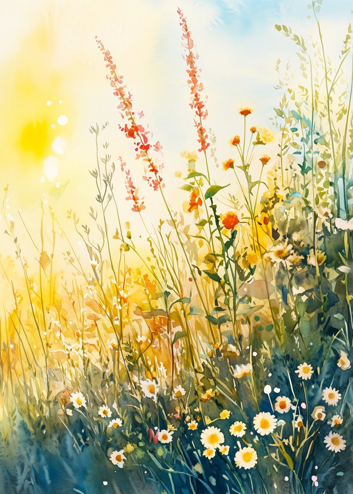 Lebendige Wiesenblumen von Justyna Jaszke