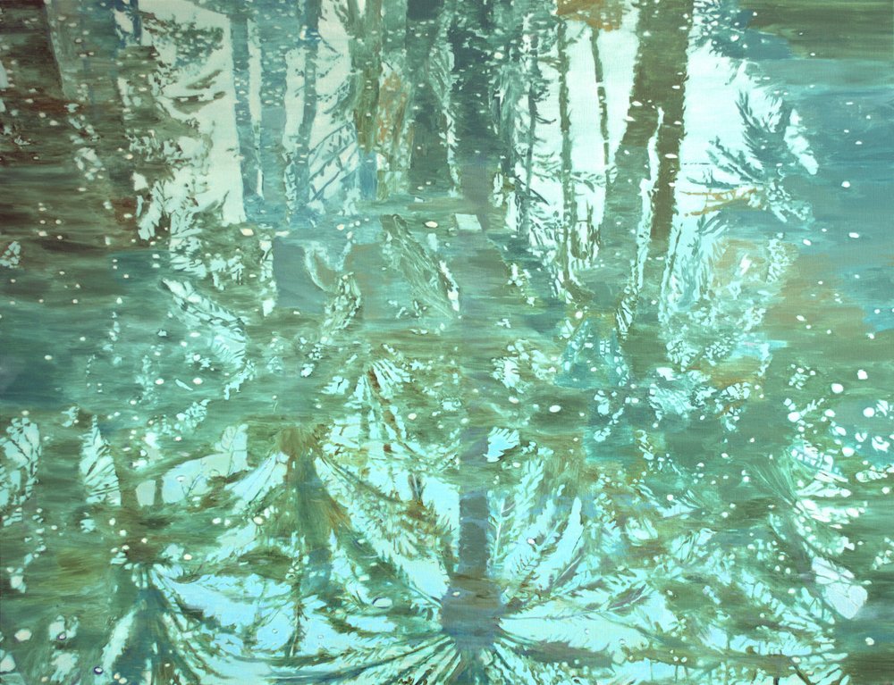 Winterwaldspiegelung von Karin Bos