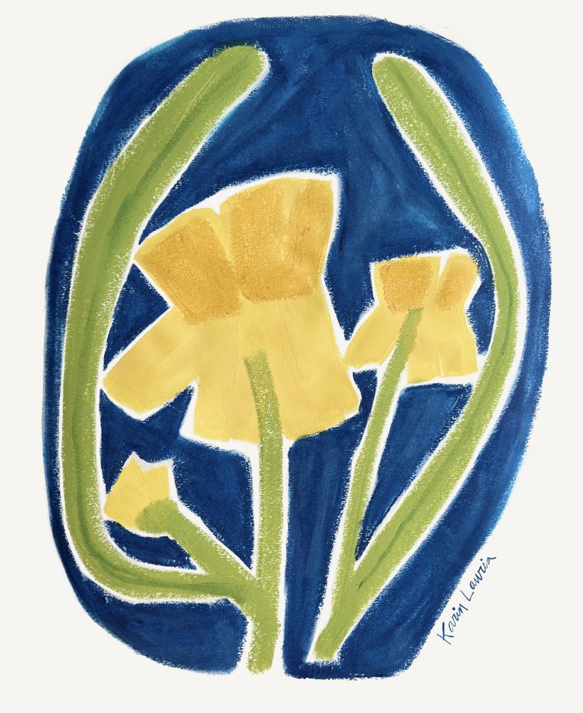 Lebendige gelbe Blumen von Karin Lauria