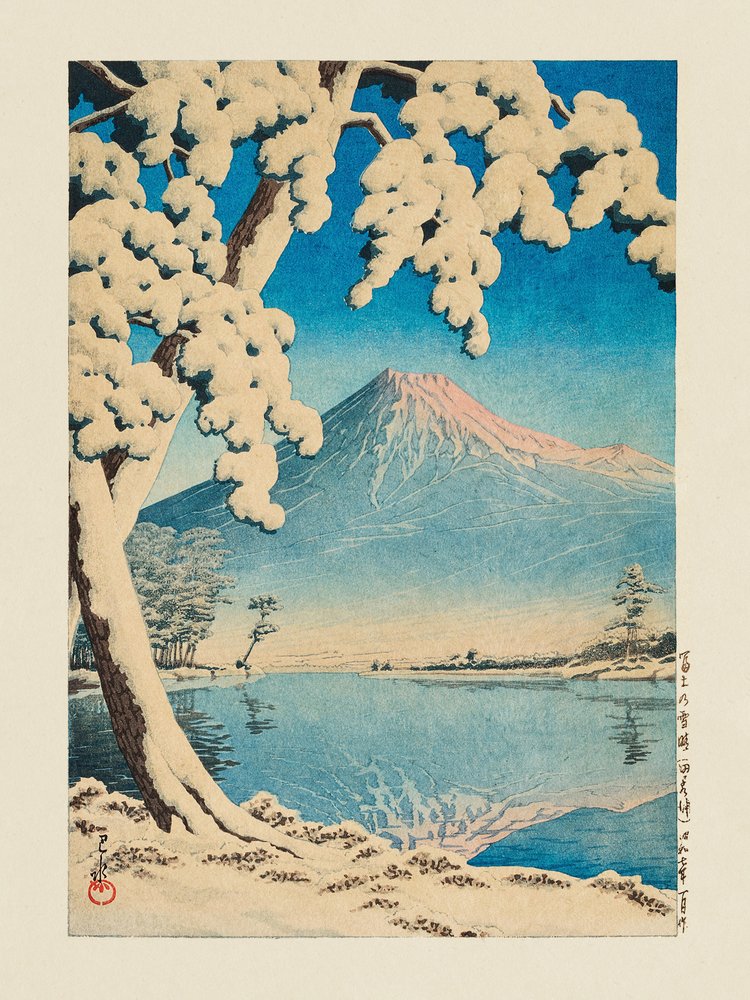 Schneeklarheit am Fuji, Tagonoura (1932) von Kawase Hasui