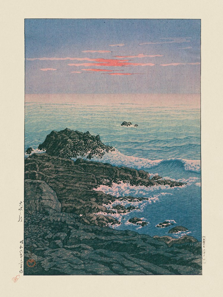 Morgen am Kap Inubō von Kawase Hasui