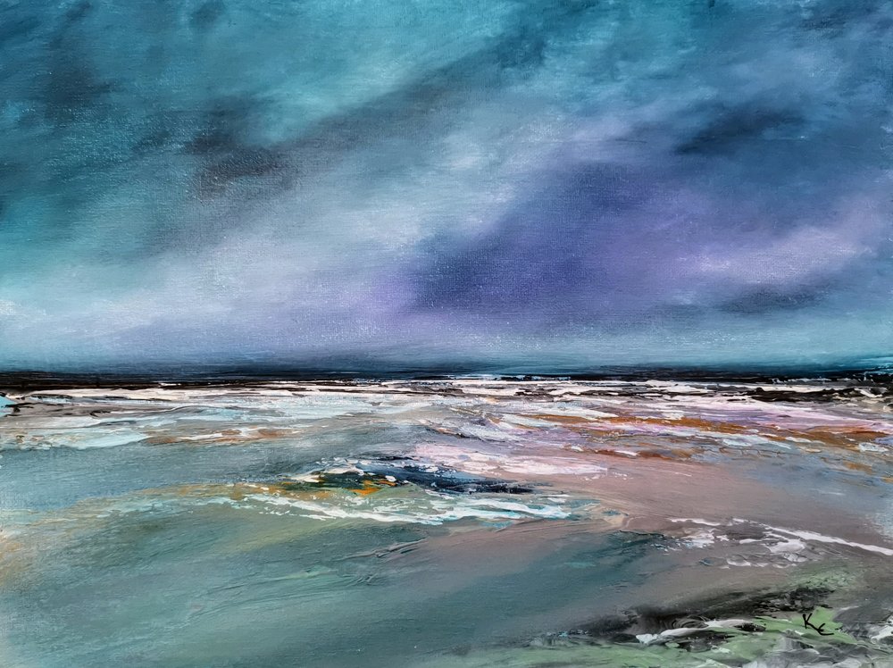 Lila Himmel Meereslandschaft von Kenneth Cowins