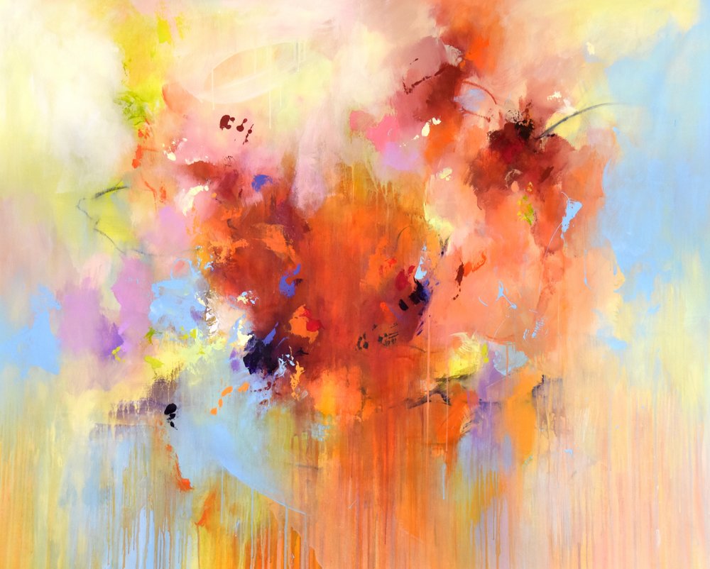Lebendiger Abstrakter Fluss von Kirsten Handelmann