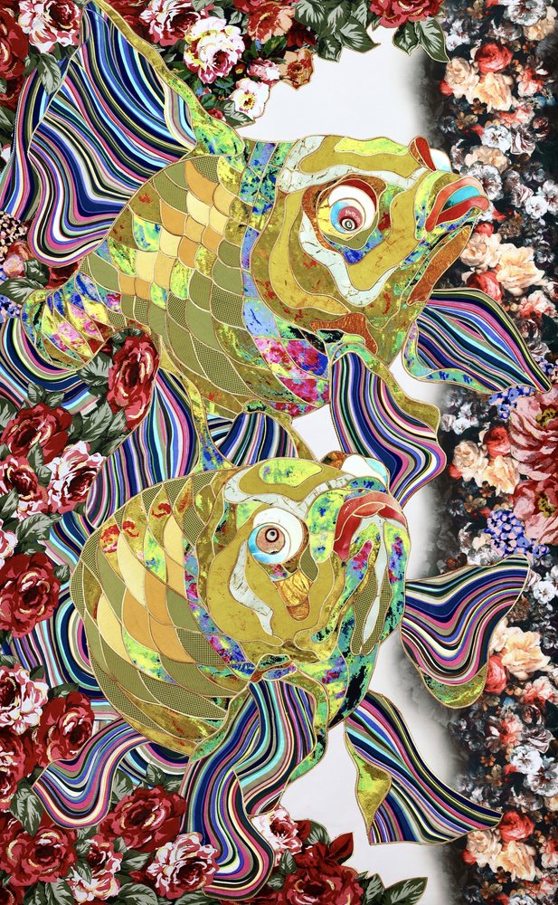 Lebhafter goldener Blumenfisch von Kostyantin Malginov