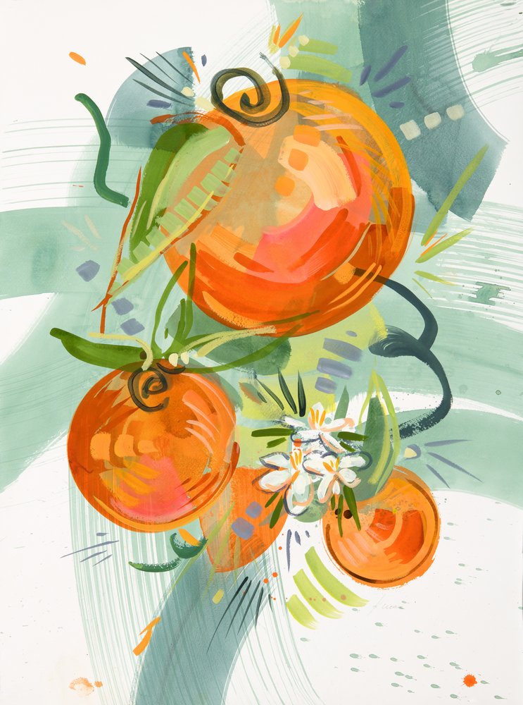 Lebhafte Orangenblüten von Kristin Cronic