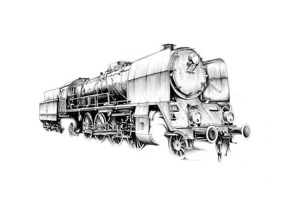 Klassische Dampflokomotive von Kulik