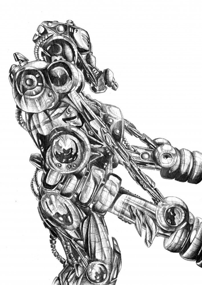 Futuristische Roboterfigur von Kulik