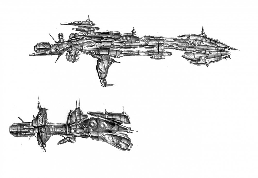 Futuristische Raumschiff-Designs von Kulik