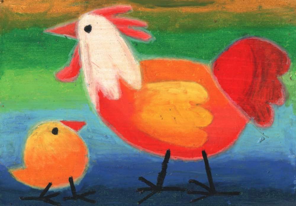 Fröhliche Bauernhofvögel von Kulik