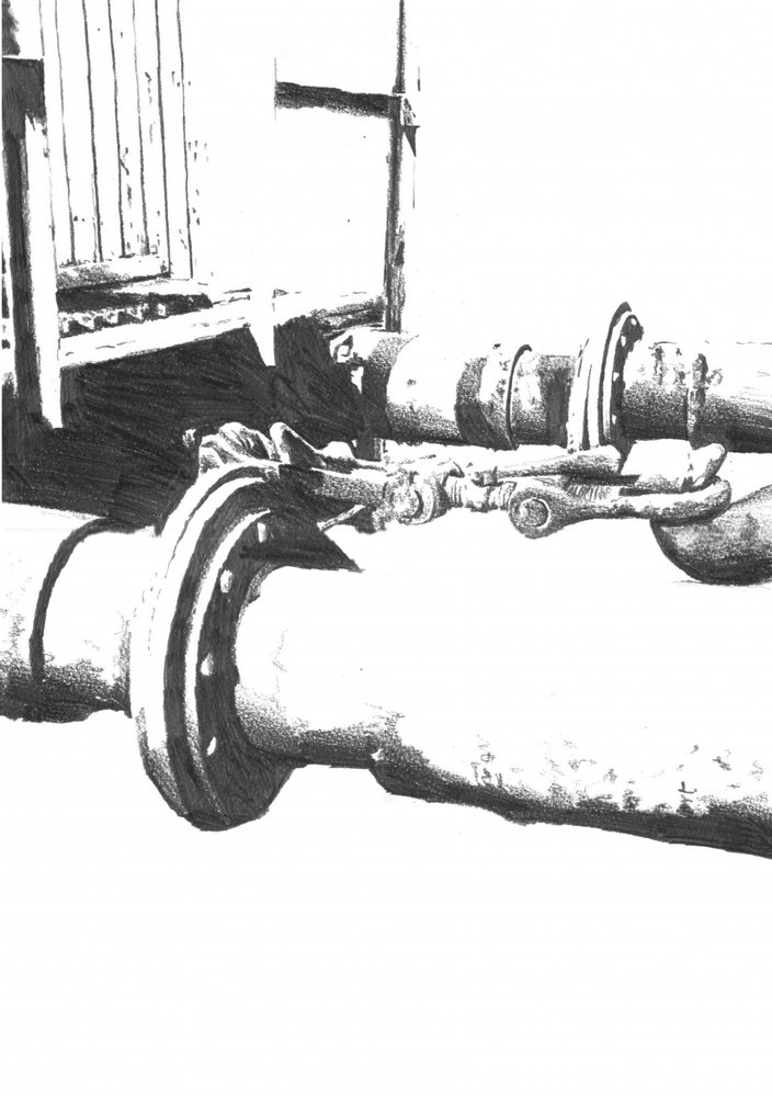 Detail eines Industrie-Rohrs von Kulik