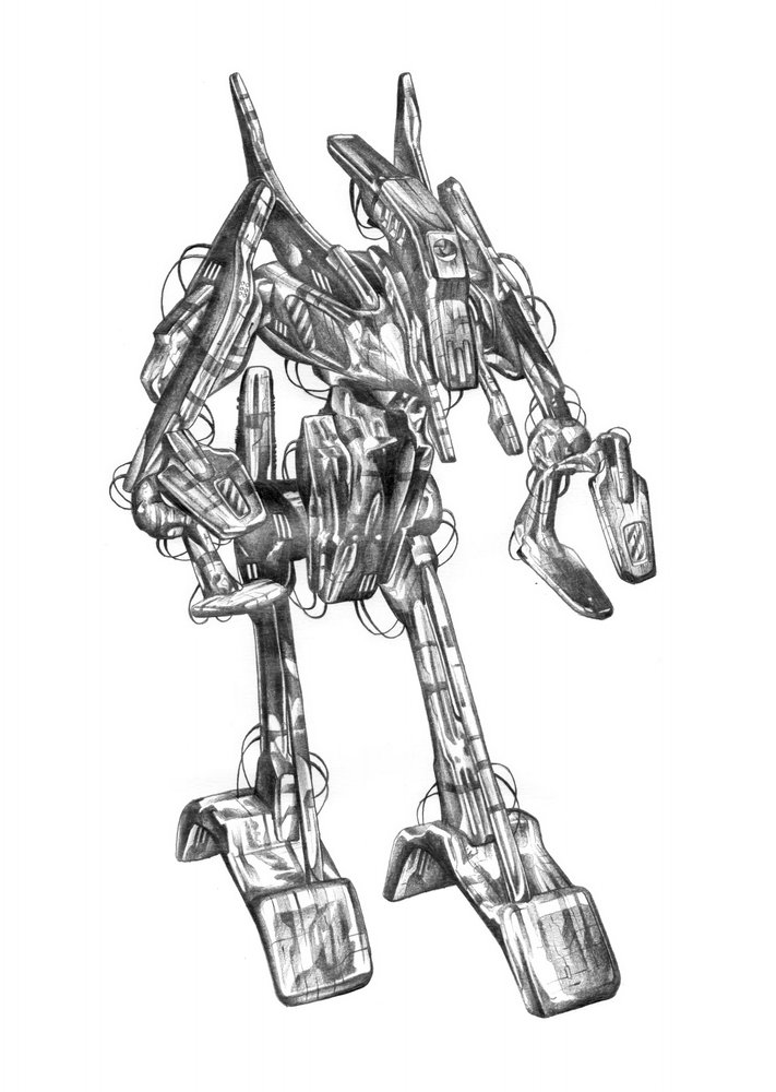 Industrieller Sci-Fi-Roboter von Kulik