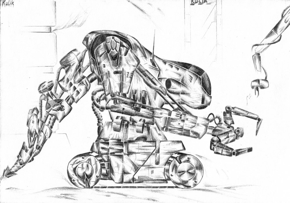 Industrieller Sci-Fi-Roboter von Kulik