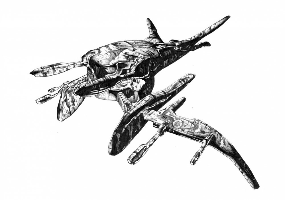 Komplexes Sci-Fi Raumschiff von Kulik