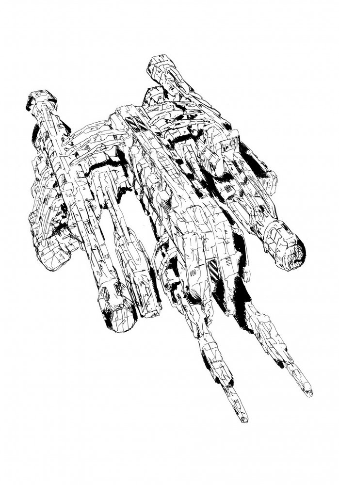 Komplexes Sci-Fi-Fahrzeug von Kulik