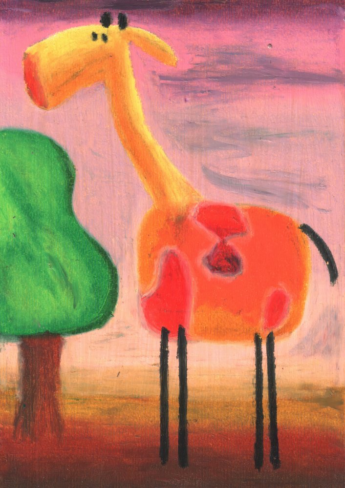Verspielte gefleckte Giraffe von Kulik