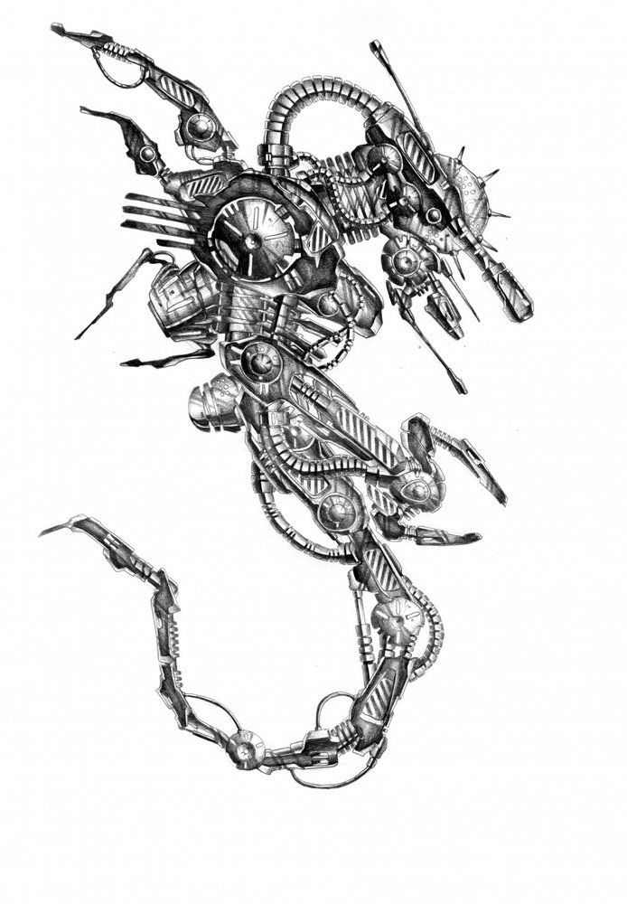 Steampunk-Seepferdchen-Drache von Kulik