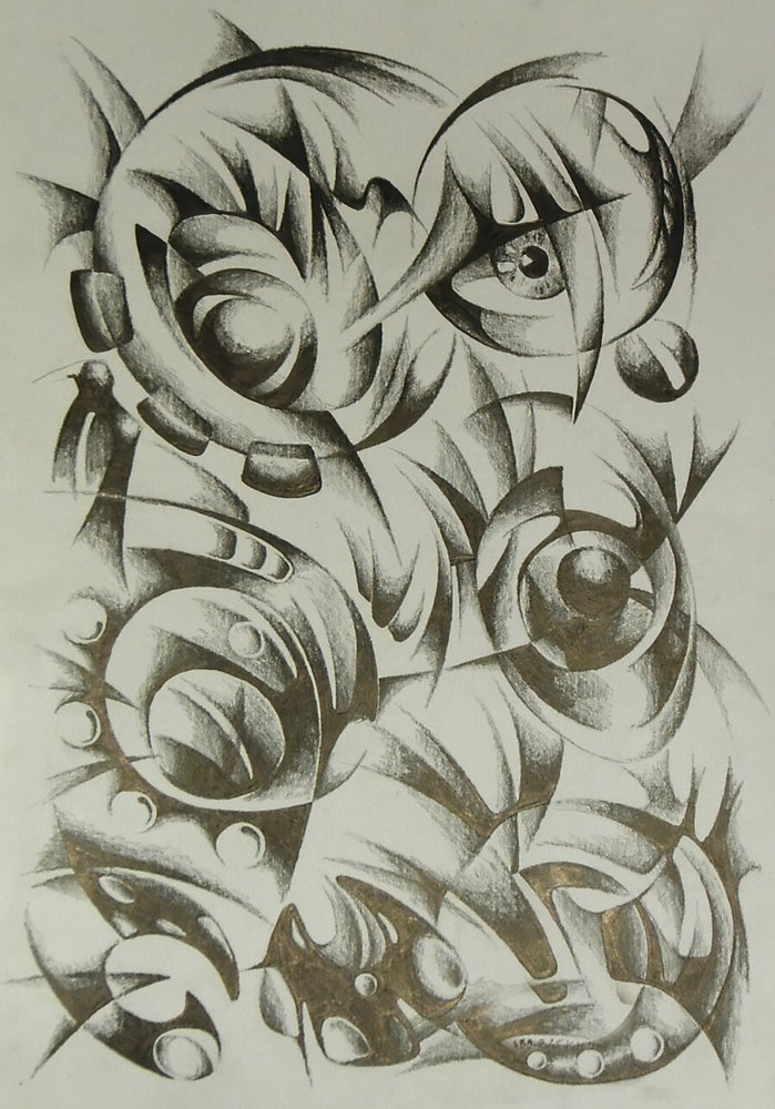 Surreales mechanisches Auge von Kulik