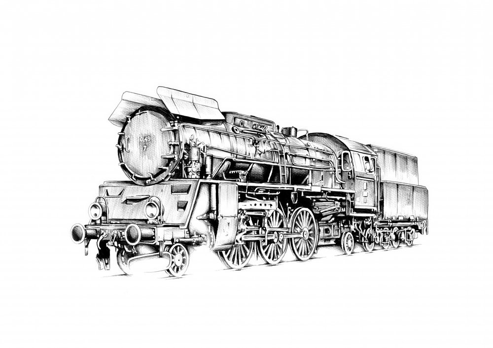 Vintage-Dampflokomotive von Kulik