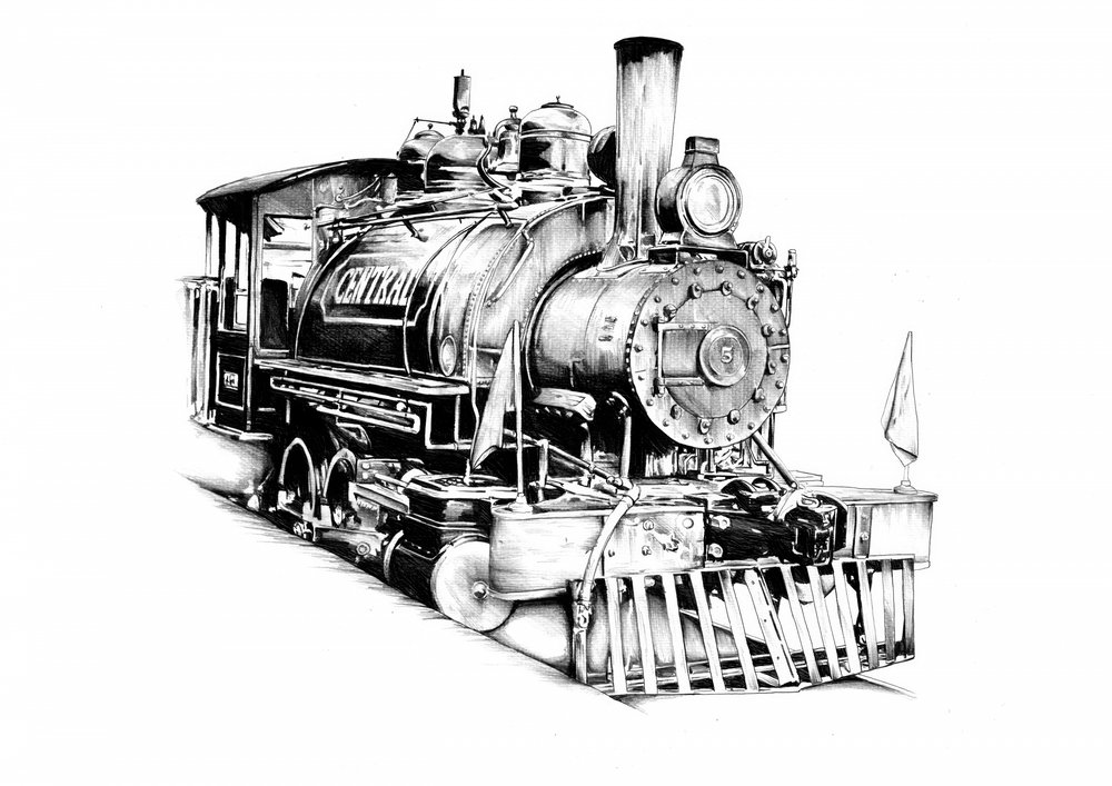Vintage-Dampflokomotive von Kulik