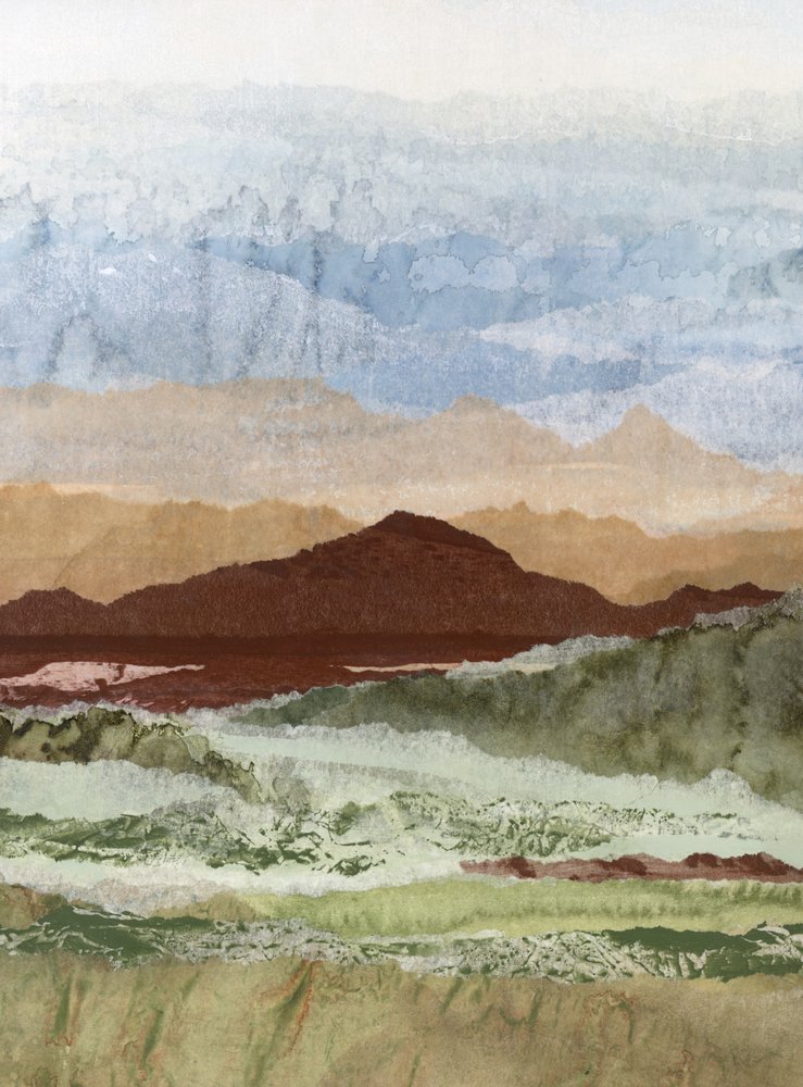 Abstrakte Bergschichten von Lara Eckerman