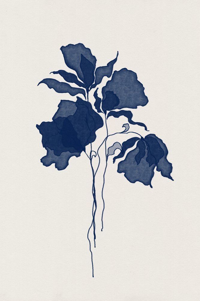 Indigoblaue Botanicals von Lena Refur