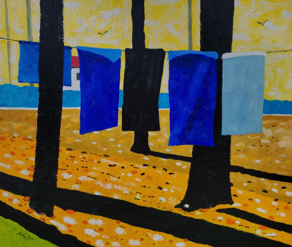 Sonniger Wäscheleinentag von Lesley Giles