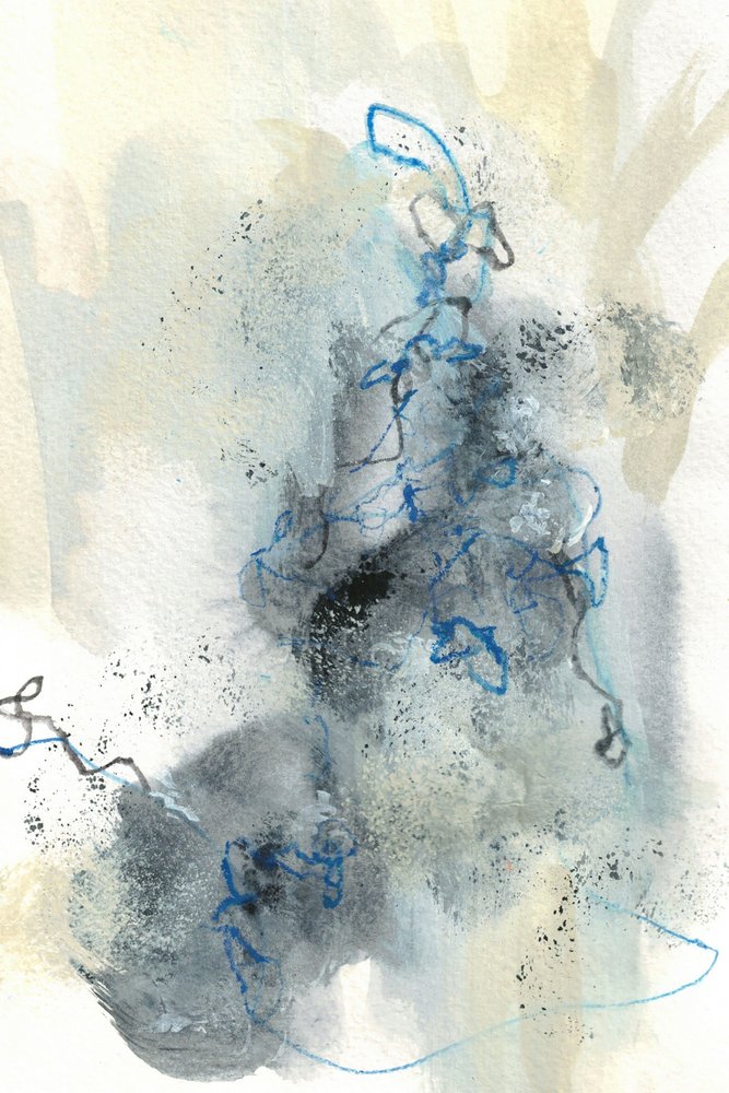 Abstrakter blauer Fluss von Lori Ann Folz