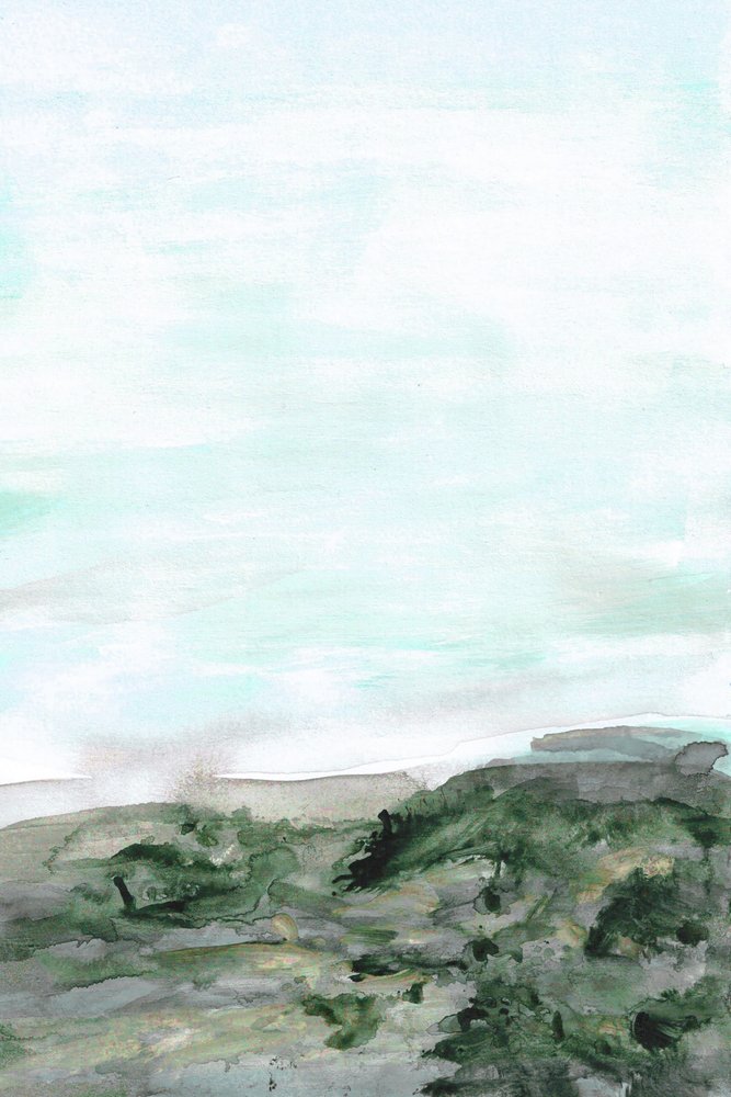 Ruhige Grüne Küstenlandschaft von Lori Ann Folz