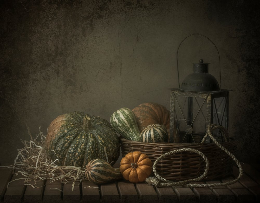 Herbst Stillleben Kürbisse von Margareth Perfoncio