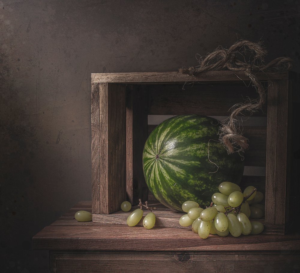 Dunkles Ernte Stillleben von Margareth Perfoncio