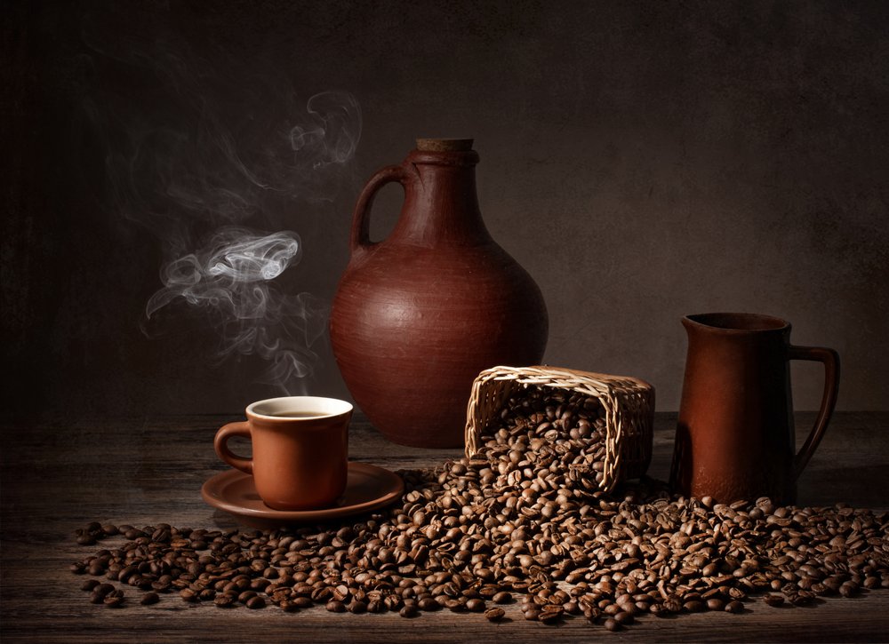 Rustikales Kaffee Stillleben von Margareth Perfoncio
