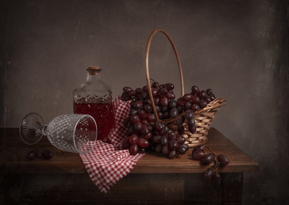 Vintage Trauben und Wein von Margareth Perfoncio