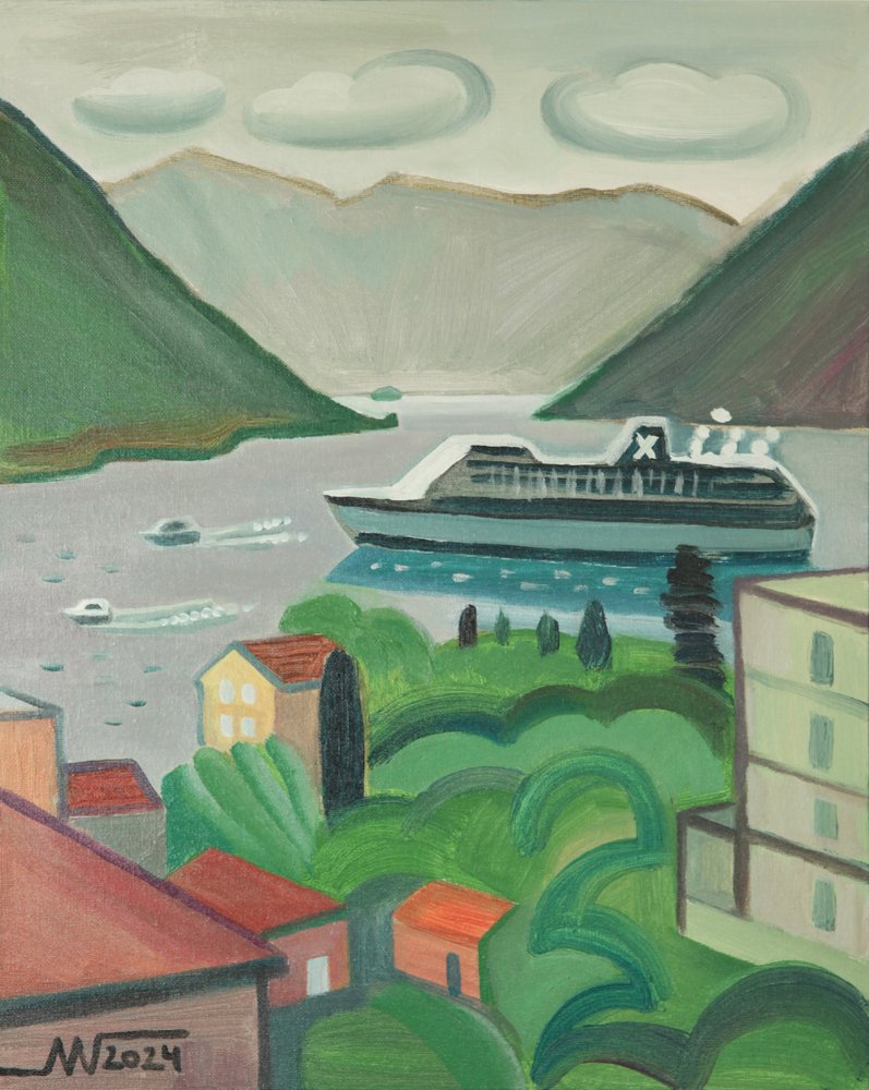Fjordkreuzfahrt Dorf von Marina Gorkaeva