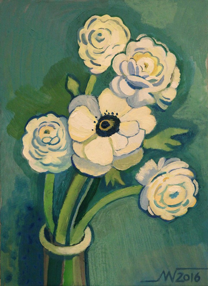 Frische Weiße Blumen von Marina Gorkaeva